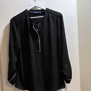 Apt. 9 Black Casual Button Down Shirt